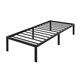image 3 of Hertford Modern Low Platform Black Metal Bed Frame (Single)