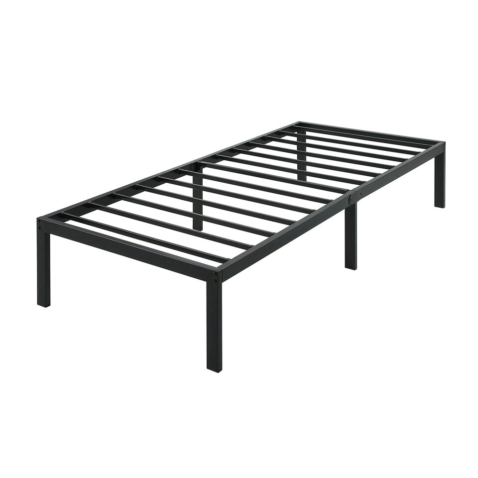 image 1 of Hertford Modern Low Platform Black Metal Bed Frame (Single)