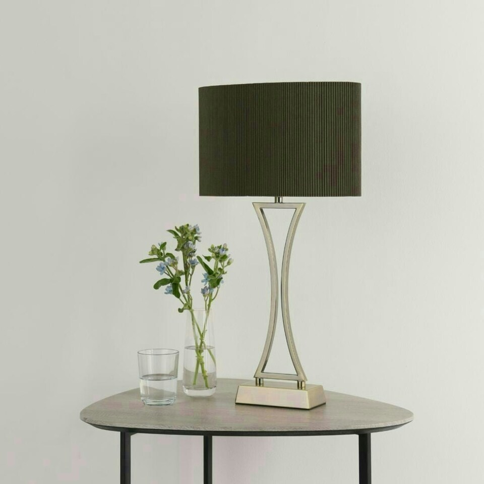 image 1 of Corrina Antique Brass Touch Table Lamp Gold