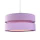 image 2 of Contemporary Quality Lilac Linen Fabric Triple Tier Ceiling Pendant Light Shade | Purple | Lilac | 1