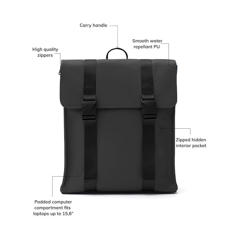 image 1 of Vinga Baltimore 19L Backpack - Black - One Size | Black