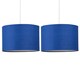 image 1 of First Choice Lighting Set of 2 Navy Blue 25cm Ceiling Light Shades Blue