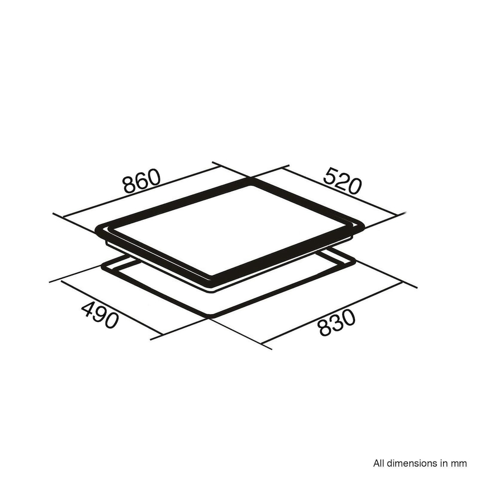 image 1 of SIA INDH90BL 86cm Black Touch Control 5 Zone Induction Hob With Child lock