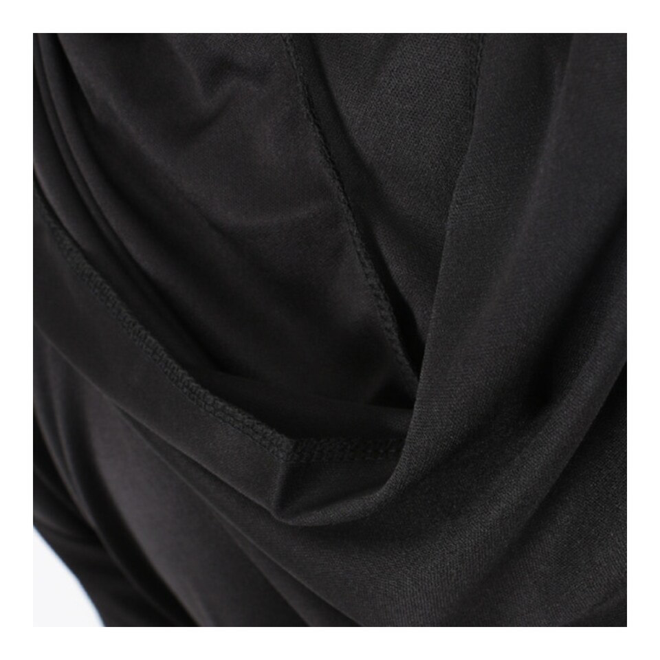 image 1 of Black Monk Costume with Cross & Wig | Black | L