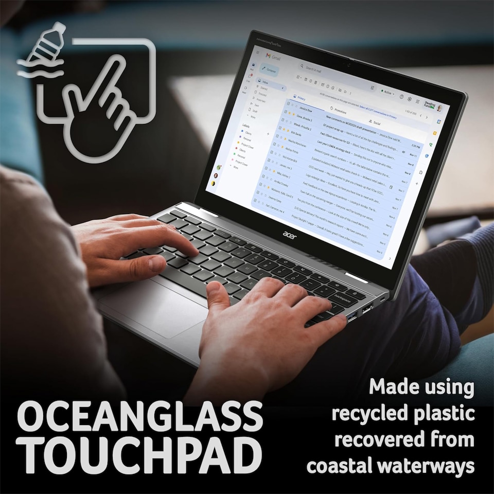 image 1 of Acer Spin 312 Chromebook Intel N100 4GB RAM 128GB eMMC 12" WUXGA Touch Laptop