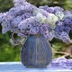 image 2 of Aegean Blue Fluted Pitcher Jug Vase Blue