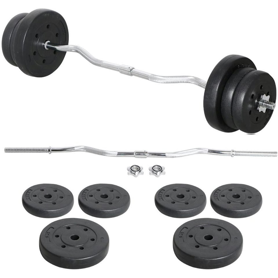 image 1 of Yaheetech Detachable Curl Bar with Plates and Star Locks
