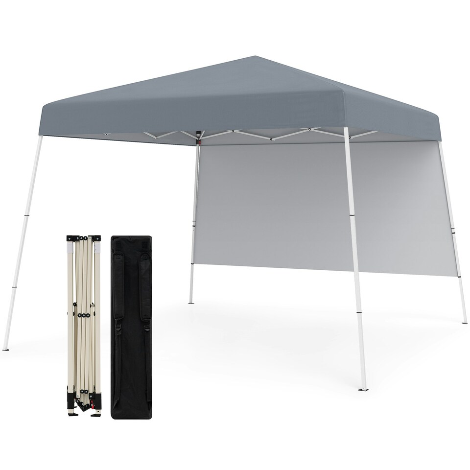 image 1 of COSTWAY 3m x 3m Pop up Canopy Tent Garden Gazebo Grey