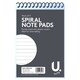 image 3 of Pack of 5 5"x3" 34 Sheets Spiral Note Pads