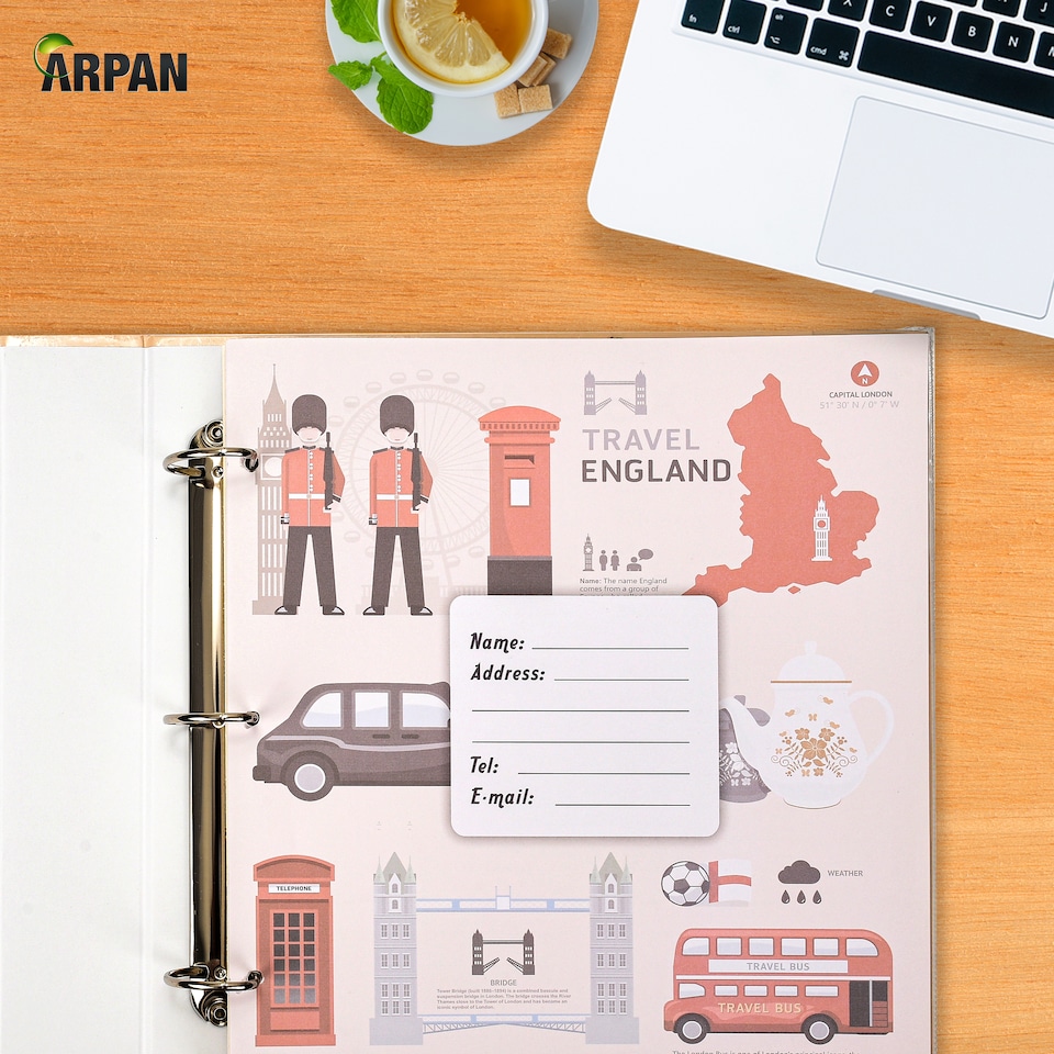image 1 of ARPAN Extra-Large 3-Ring Binder Self Adhesive Photo Album – 20 Sheets / 40 Sides – Sticky Page Scrapbook Memory Album for Photos, Keepsakes & Special Occasions