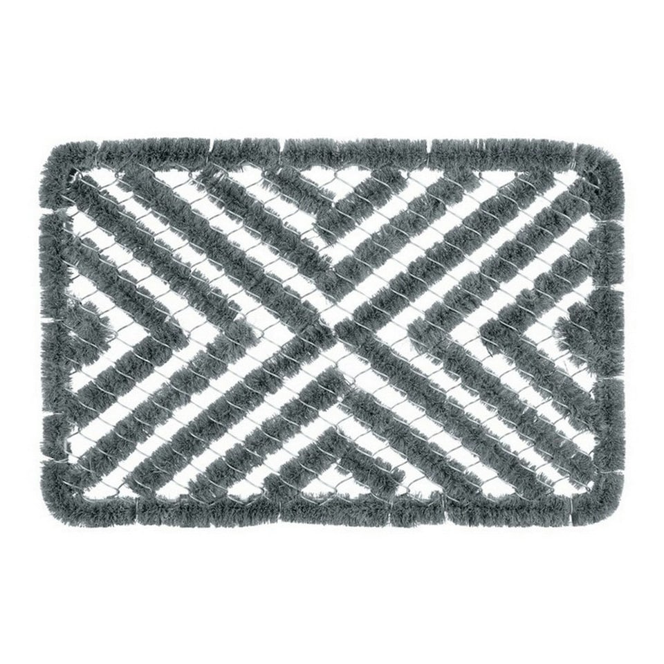 Groundsman Wire Rectangular Boot Scraper Mat - Grey/Silver - 40cm x 60cm