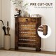image 3 of HOMCOM Radiator Cover with Drawer, Horizontal Slat, 78cm | Brown | Rustic Brown | 78W x 19D x 95.5H cm