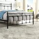 image 5 of Bayford Traditional Vintage Style Black Metal Bed Frame (King)
