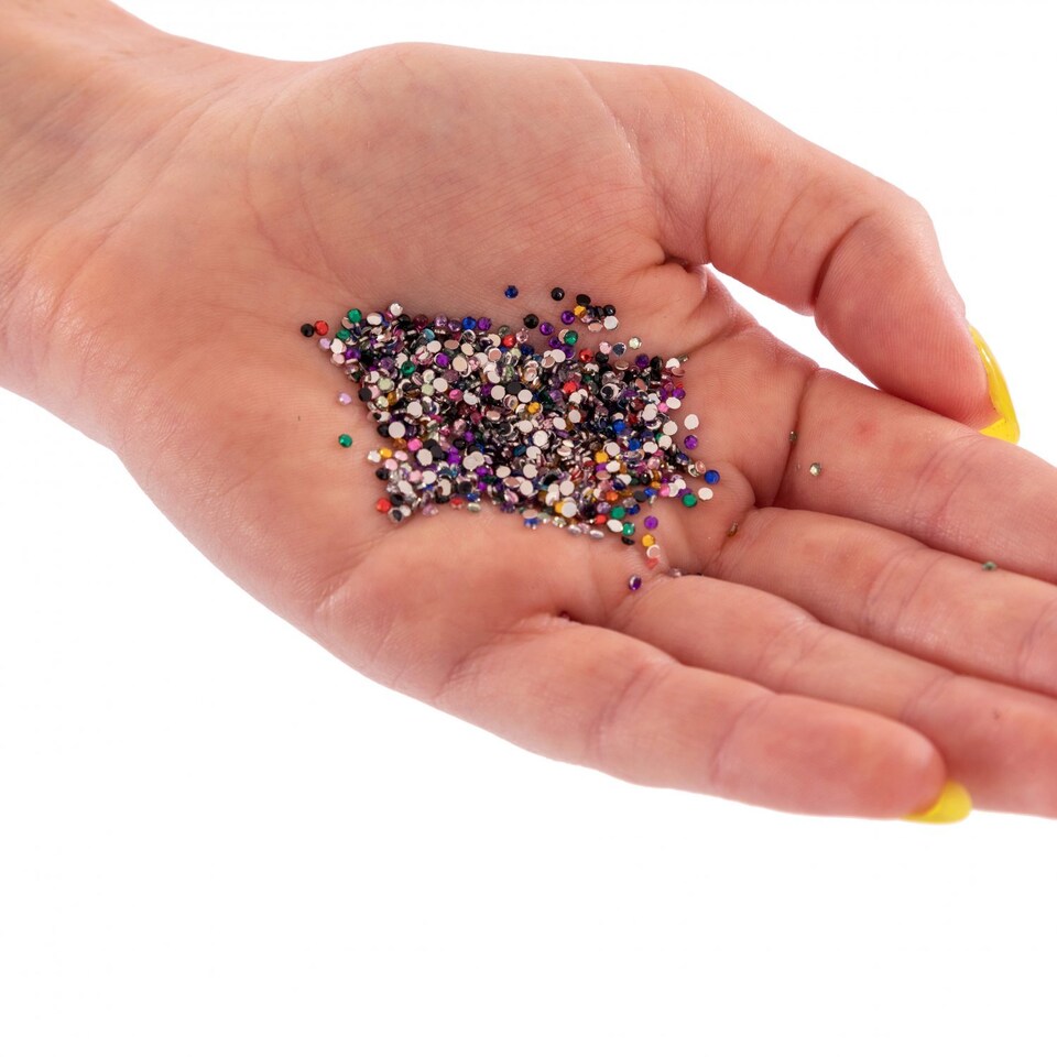 image 1 of Nail Manicure Art Design Decoration Detail Gems Crystal Rhinestones Studs Kit | Multi