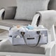 image 2 of Portable Felt Storage Caddy – Organiser for Baby Essentials with Multiple Compartments, Easy to Assemble and Carry, Ideal for Nappies, Creams, and Toys (Grey)