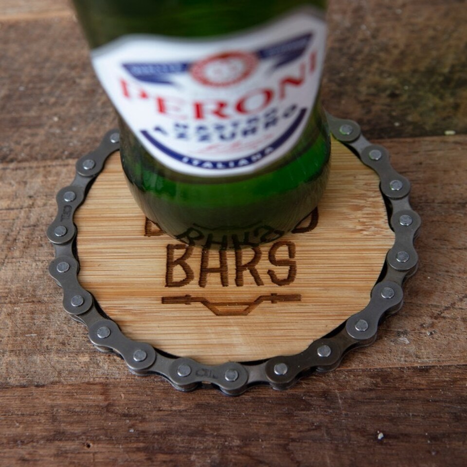 image 1 of Bike Chain Coaster S/2 - Bars And Getawy