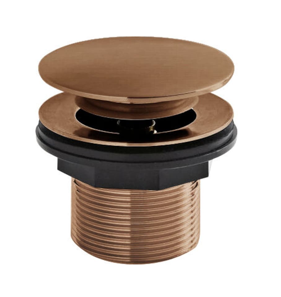 image 1 of Balterley Push Down Bath Waste, 60mm (Unslotted) - Brushed Copper
