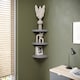 image 2 of Wooden Wall Mounted Floating Corner Shelf - Set of 3 | Grey | 3