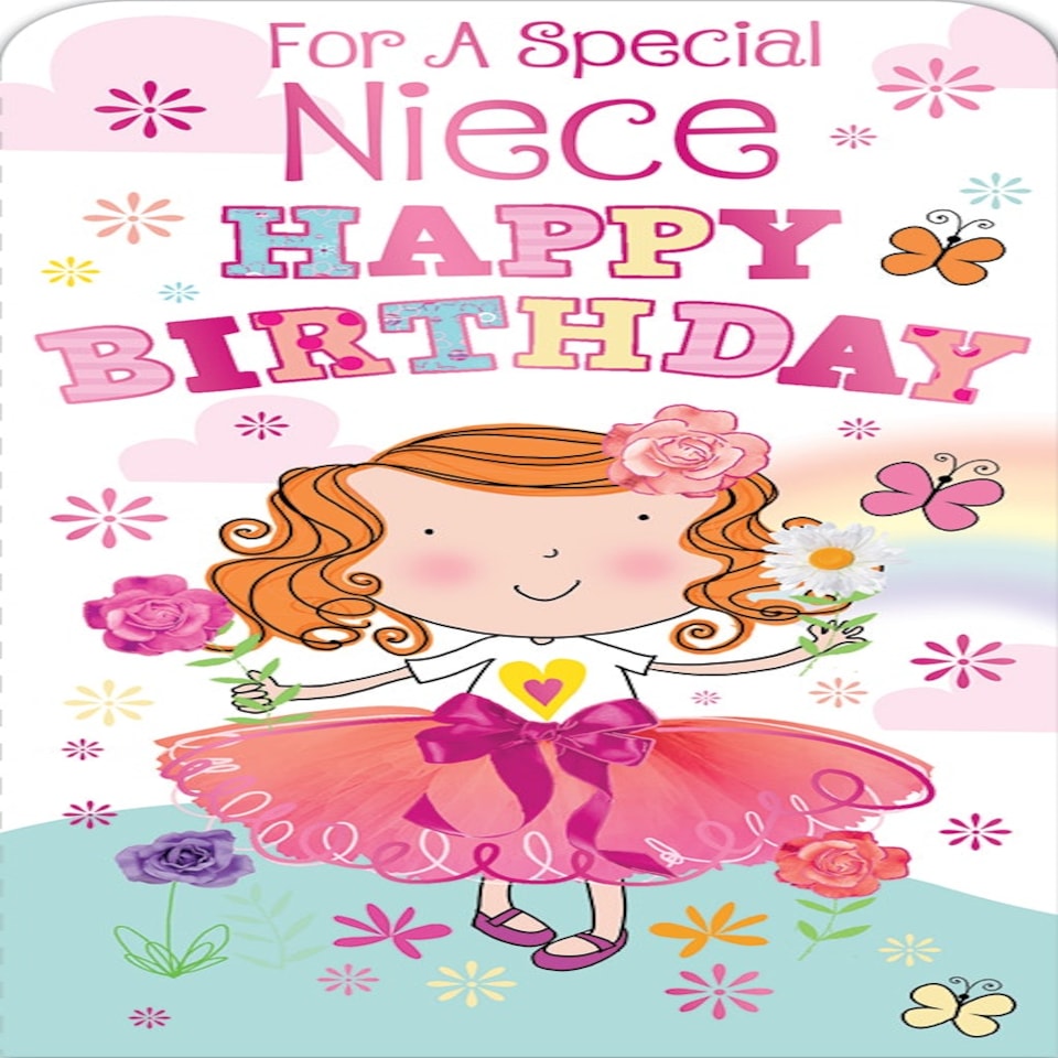 For a Special Niece Little Girl Design Birthday Luxury Gift Money Wallet Card