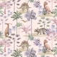 image 1 of Dino Adventures Wallpaper in Soft Pink | Pink | Pink