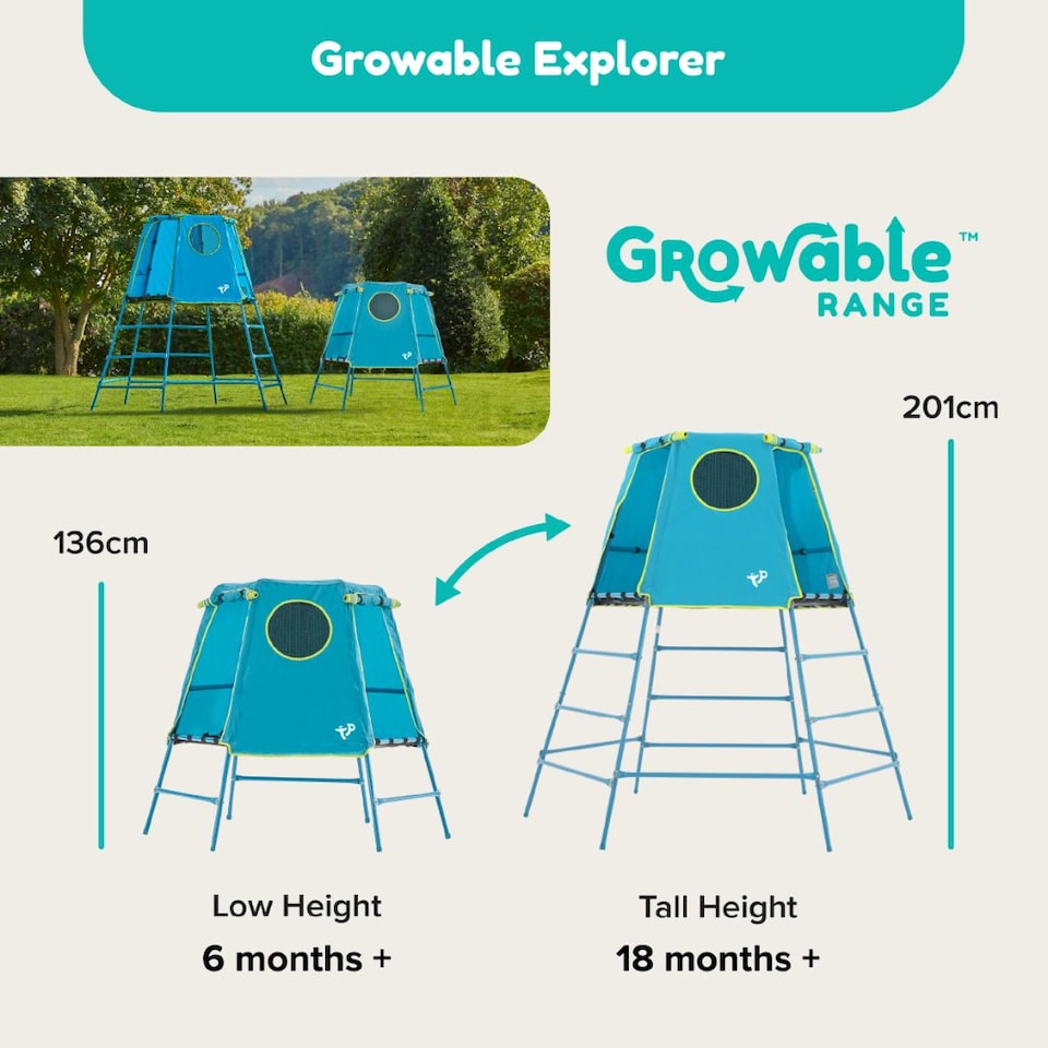 image 1 of TP Explorer Metal Climbing Frame Set & Ripple Slide
