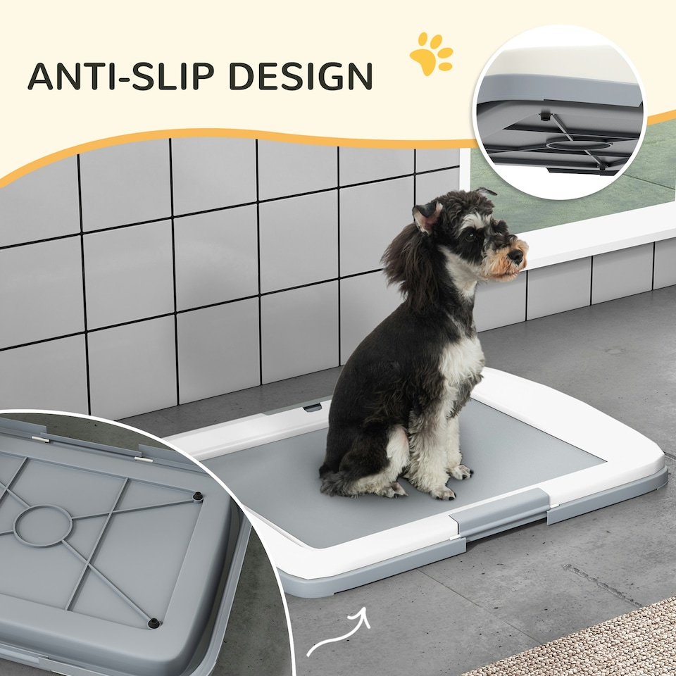 image 1 of PawHut Dog Toilet Tray, Dog Litter Tray for Training Dogs, 63 x 49 x 6cm