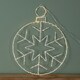 image 5 of 48cm x 38cm Light up Hanging Christmas Snowflake Bauble with 250 Warm White LEDs