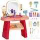 image 9 of AIYAPLAY Kids Dressing Table with Mirror, LED Light, Music, 23 Accessories