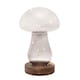 image 1 of Grey Glass Mushroom with LED Lights - Large
