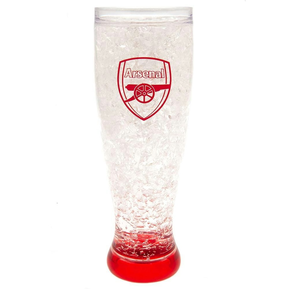Arsenal FC Slim Freezer Pint Glass - Clear/Red - One Size