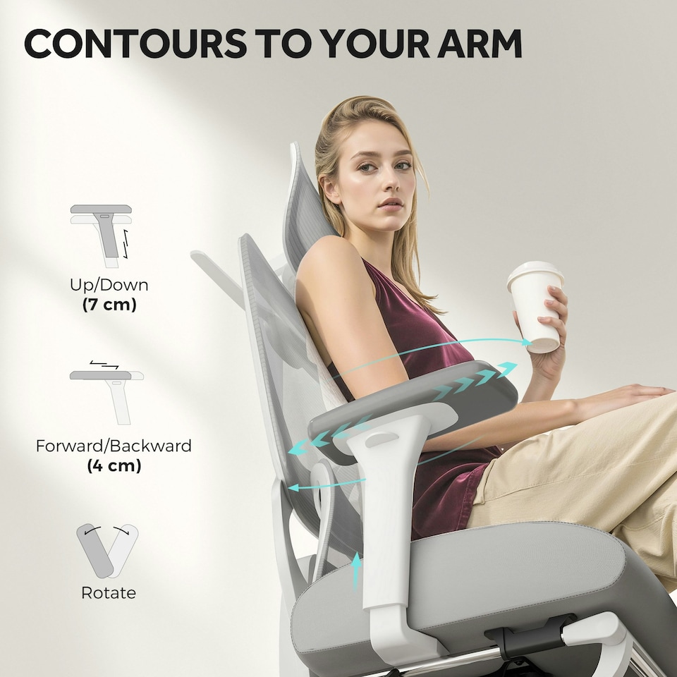 image 1 of HOMCOM Executive Office Chair, Recliner Computer Chair with Footrest, Grey Grey