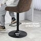 image 6 of HOMCOM Bar Stools Set of 2, Adjustable Bar Chairs 360 Degree Swivel Coffee