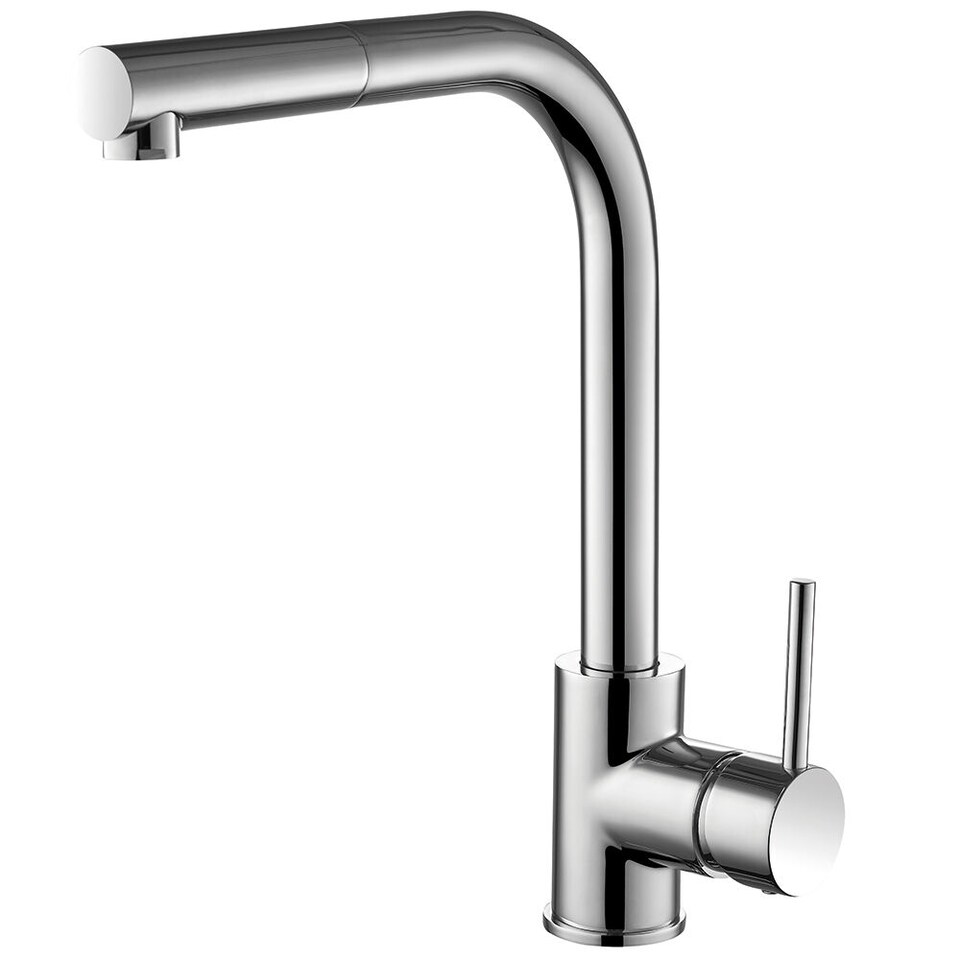 image 1 of Balterley Contemporary Pull Out Single Lever Kitchen Mixer Tap with Rounded Swivel Spout