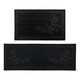 image 1 of JVLFoliage Rubber Scraper Doormat and Patio Mat Set, Black