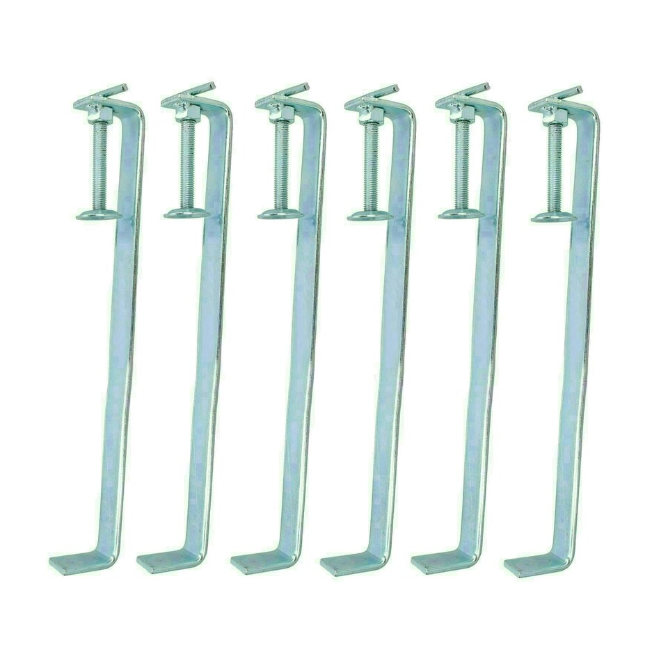 image 1 of 300mm Brick Laying Profile Clamp Holder Fastener Carpentry Internal Wall Clamps 6pk