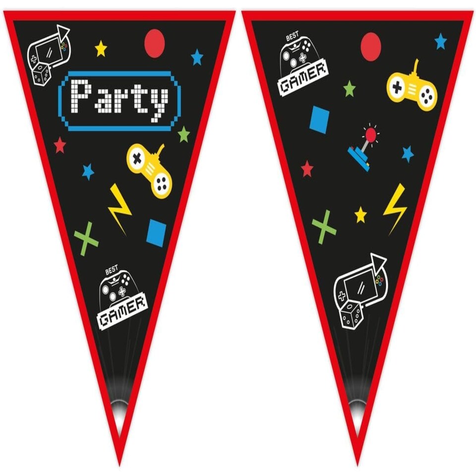 GAMING PARTY TRIANGLE FLAG BANNER - Generic Children's Themes N/A
