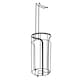 image 3 of Showerdrape Dante Black Toilet Roll Holder & Spare Paper Holder Combination