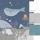 image 3 of Under The Sea Full Wall Mural in Deep Blue | Blue | Deep Blue | Large (300cm x 240cm)