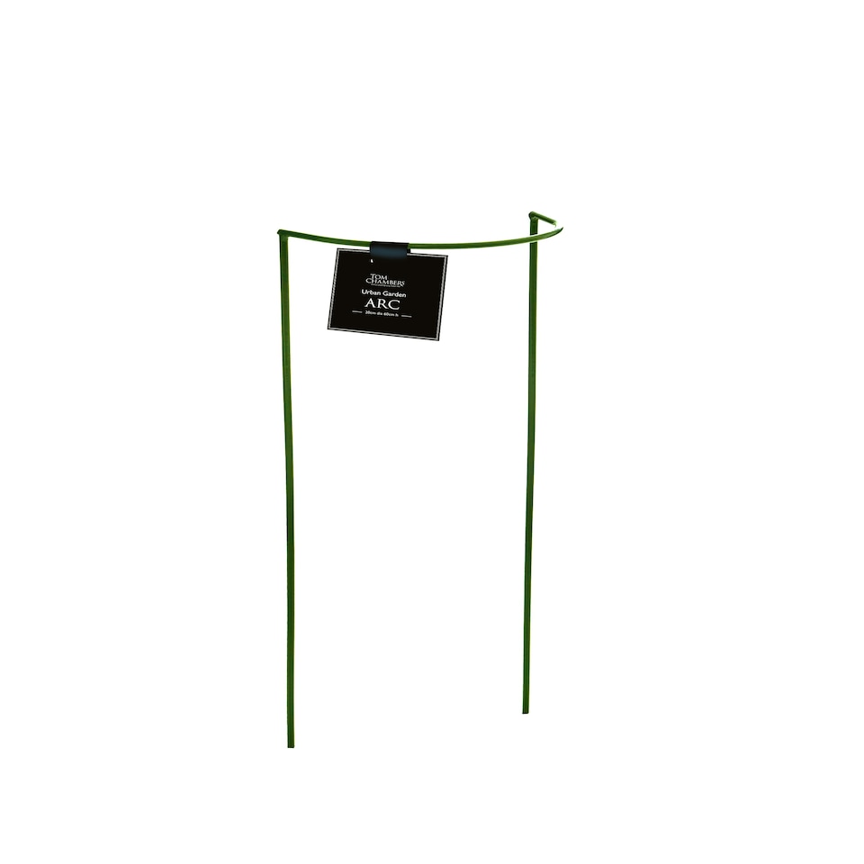 image 1 of Pack of 3 Tom Chambers Urban Metal Green Herbaceous Garden Plant Support Arc 20cm x 60cm - Small
