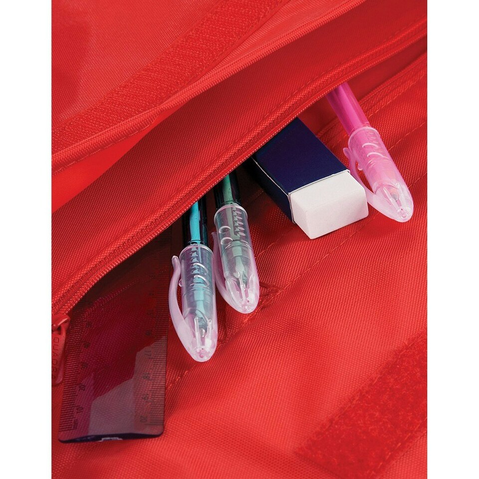 image 1 of Quadra Childrens/Kids Reflective Adjustable Strap Book Bag - Bright Red - One Size