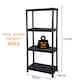 image 2 of 4 TIER PLASTIC STORAGE SHELVES SHELVING HOME GARAGE ORGANISER SHELF RACK