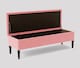 image 2 of Alyana 120cm Wide Tufted Rectangle Ottoman Storage Bench - Upholstery Velvet Shoe Bench with Turned Wooden Legs