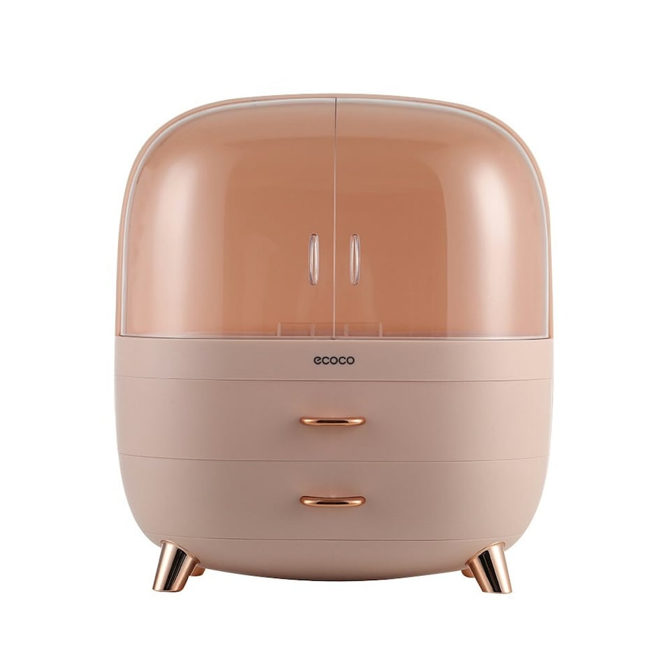 image 1 of Living and Home Dustproof and Waterproof Makeup Organizer - Rose Pink - L size