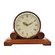 image 1 of Widdop Gifts Wooden Scroll Design Mantel Clock