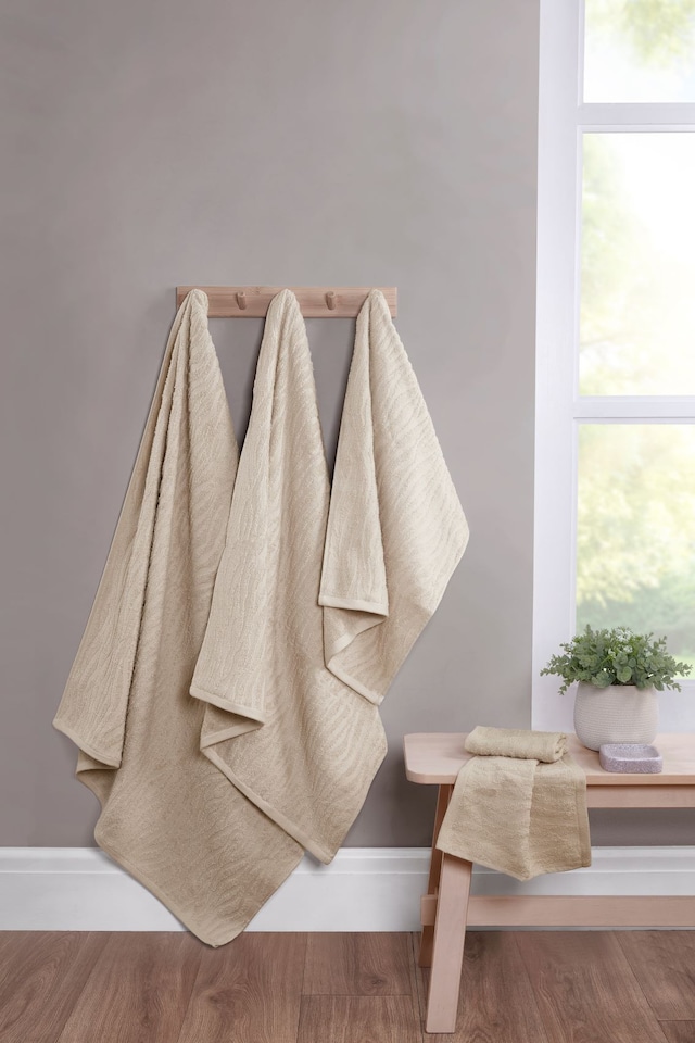 image 1 of Safari Cotton Luxury Towels Soft and Absorbent (Set Of 2) | Brown | Face cloth | 2