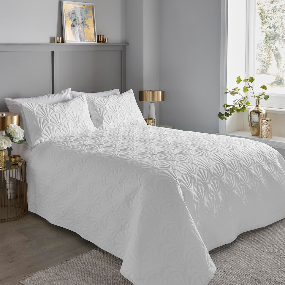 image 1 of Serene Cavali Bedspread White