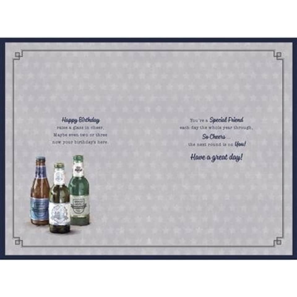 image 1 of Special Friend Birthday Card Beer Bottles