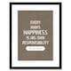 image 1 of Dictionary Quote Abraham Lincoln Happiness Responsibility 9x7" Black Framed Wall Art Print