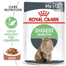 Royal Canin Digest Sensitive in Gravy Adult Wet Cat Food - 12 x 85 g | Multi | 12 x 85g | 1