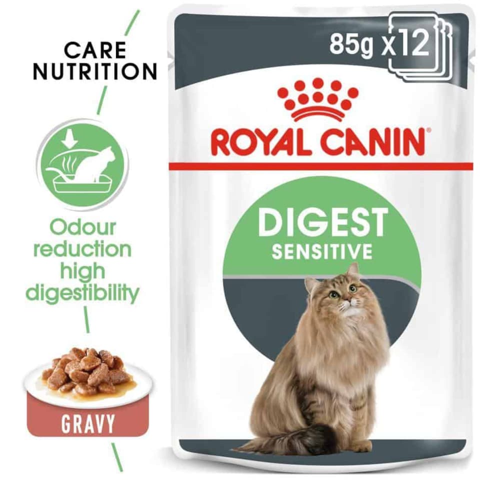 image 1 of Royal Canin Digest Sensitive in Gravy Adult Wet Cat Food - 12 x 85 g | Multi | 12 x 85g | 1